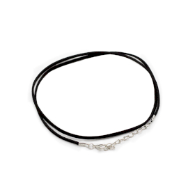 100x Packs Suede Pendant Cords -  2.5mm x 55cm - Black A001