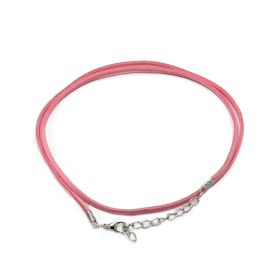 100x Packs Suede Pendant Cords -  2.5mm x 55cm - Pink A064