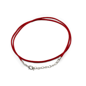 100x Packs  Suede Pendant Cords -  2.5mm x 55cm - Red A056