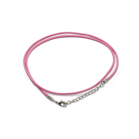 100x Packs Waxed Pendant Cords -  2mm x 55cm - Assorted - Pink 102