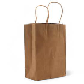 12x Lrg Cord Handle Paper Gift Bag (26x32x12cm) - Natural (130g)