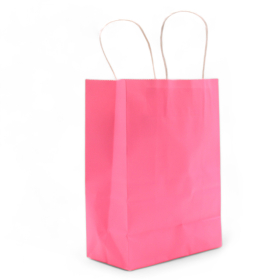 12x Lrg Cord Handle Paper Gift Bag (26x32x12cm) - Blush Pink (130g)