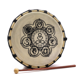 Chakra Shamanic Drum with Stick - 25cm