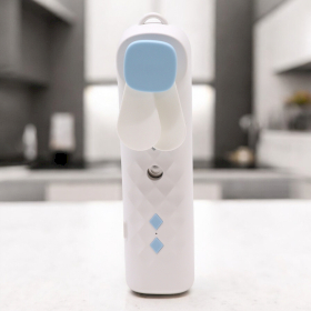 White Nano Mist Face Fan & Spray - USB chargable