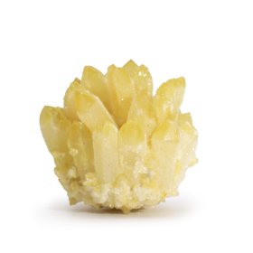 Crafted Natural Quartz Cluster - Yellow Ghost Quartz (approx 250-300gm 8cm)