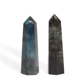 3x Madagascar Labradorite Points (approx 63-93g 80-90mm x25mm)