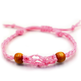 10x Crystal Gemstone Bracelet Cord 20-28cm/7.8-11inch - Pink