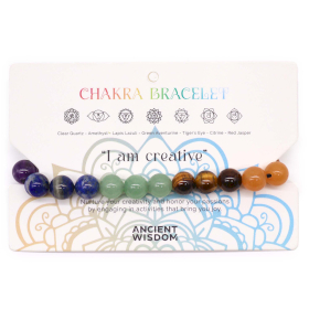 3x Chakra String Bracelets - 21 Stones