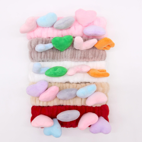 5x Cute Makeup Headbands - Love & Hearts (assorted)