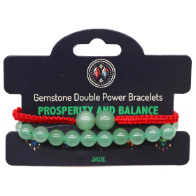 3x Gemstone Double Power Braclets- Jade