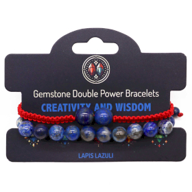 3x Gemstone Double Power Braclets- Sodalite