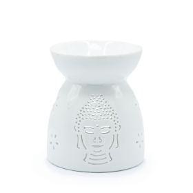 3x Oil Burner Buddha Cut Out- White