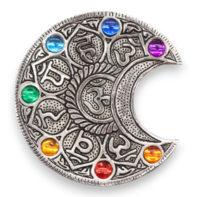 6x Seven Chakra Moon Incense Holder 11.5cm