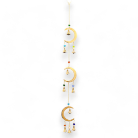 4x Indian Chimes - Moon Drop - 10  Bells - 6.5x63cm