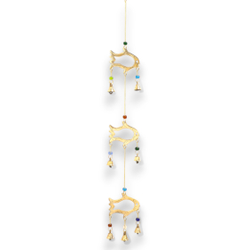 4x Indian Chimes - Fish Drop - 7 Bells - 8.5x54cm