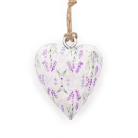 24x Lrg Decor Wood Hearts -  Lavender (24)