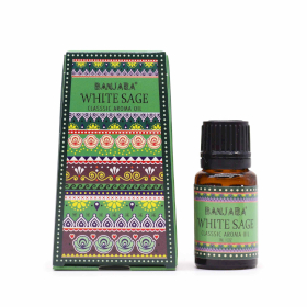 6x Banjara Indian Fragrance Oil 10ml - White Sage