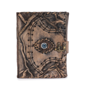 Brown Tan Book - Evil Eye Decor - 17.5x13x3cm