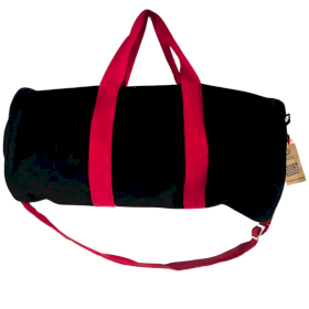 Gym Bag - Black - Cherry Pink Handle