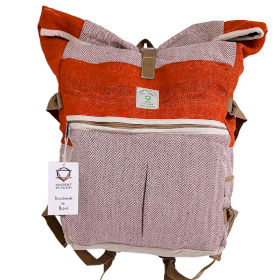 Hemp Trekking Rolling Backpack - Sunset Orange