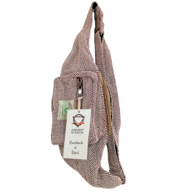 Cotton Hemp Style Belt (or Fanny) Bag - Wine