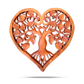 Heart Decorative Wooden Tree of Life Panel 40cm