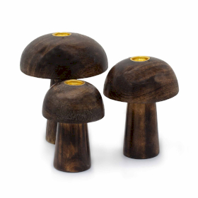 Set of 3 Incense Cone Mushrooms (10cm 9cm 8cm)