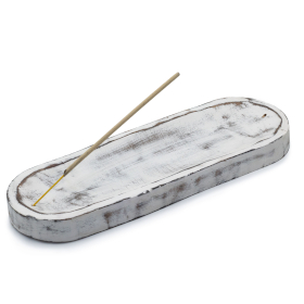 4x Large Incense Tray 30x10cm - Classic Whitewash