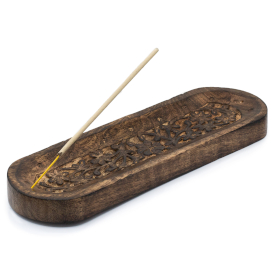 4x Large Incense Tray 30x10cm - Flower Design