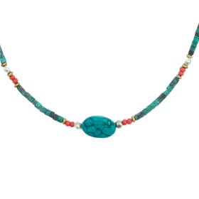 Nepalese Extra Fine Gem Necklace - Turquoise & Stone