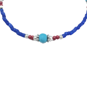 Nepalese Extra Fine Gem Bracelet- Blue Onyx