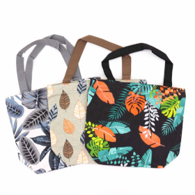 3x Tropical Handy Quick Shop Bag - (3 assorted designs) - 32x23x10cm