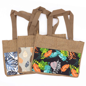 3x Tropical Market Shopping Bag - (3 assorted designs) - 40x30x9cm