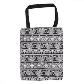 6x Classic Tote Zipper Bag (Elephants Motiff) 40x34cm