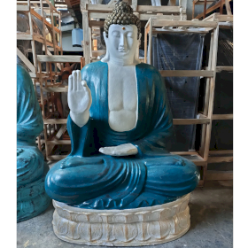 Large Turquoise & Stone Thai Buddha - 0.96m