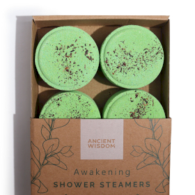 3x Zen Shower Steamers - Therapy Wellness Gift Set - Awakening (Green)