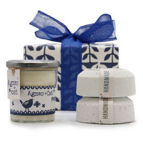 Gardenia (candle) + Provence (fizz) + Dolly Blue (fizz)