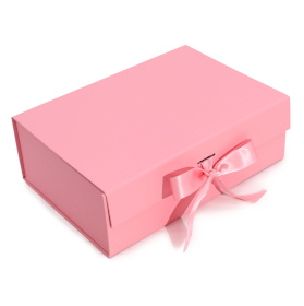 3x Flat Pack Gift Box - Large  (28.2x20.2x9.2cm) - Pink