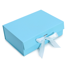 3x Flat Pack Gift Box - Large  (28.2x20.2x9.2cm) - Baby Blue