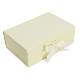 3x Flat Pack Gift Box - Large  (28.2x20.2x9.2cm) - Ivory