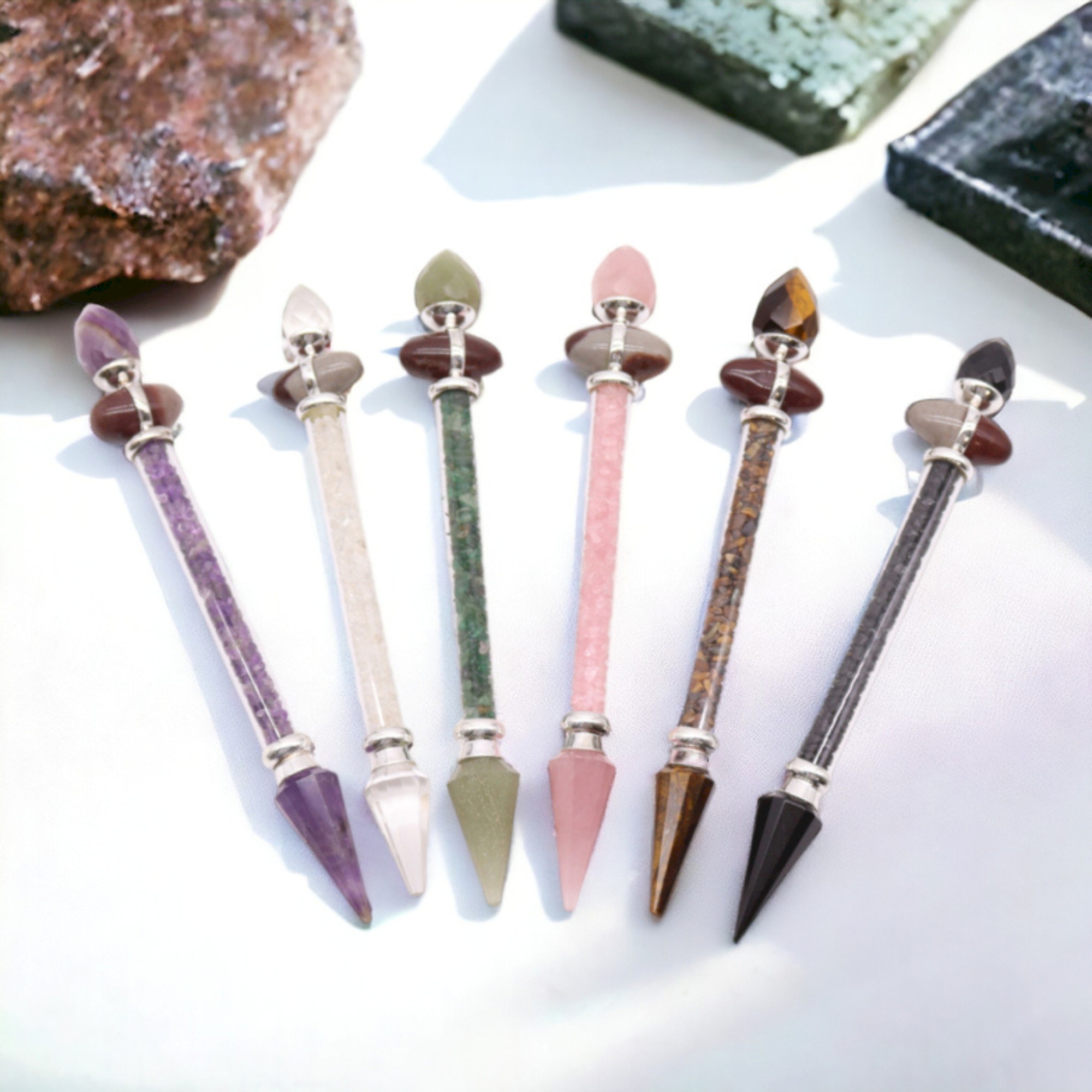 Shiva Lingam Magic Gemstone Wands for Resale