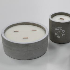 Supplier of Concrete Wooden Wick Candles