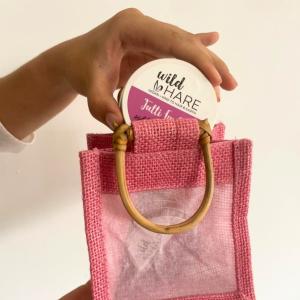 Jute and Cotton Window Gift Bags for Resale