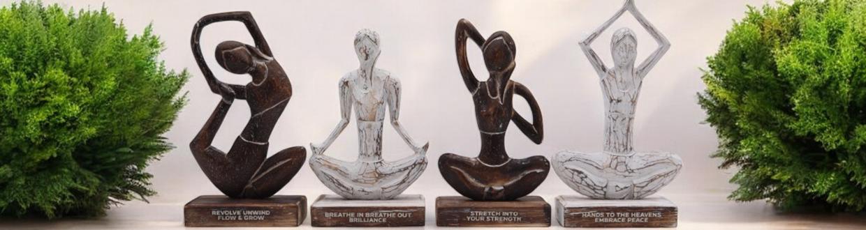 Wooden Lady Yoga Figures for Resale