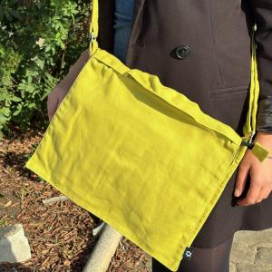 Cotton Canvas Laptop Messenger Bag for Resale