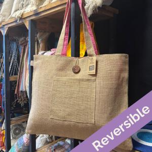 Wholesale Jute & Cotton Reversible Big Bag