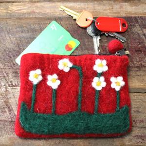 Wholesale Natural Felt Zipper Pouch